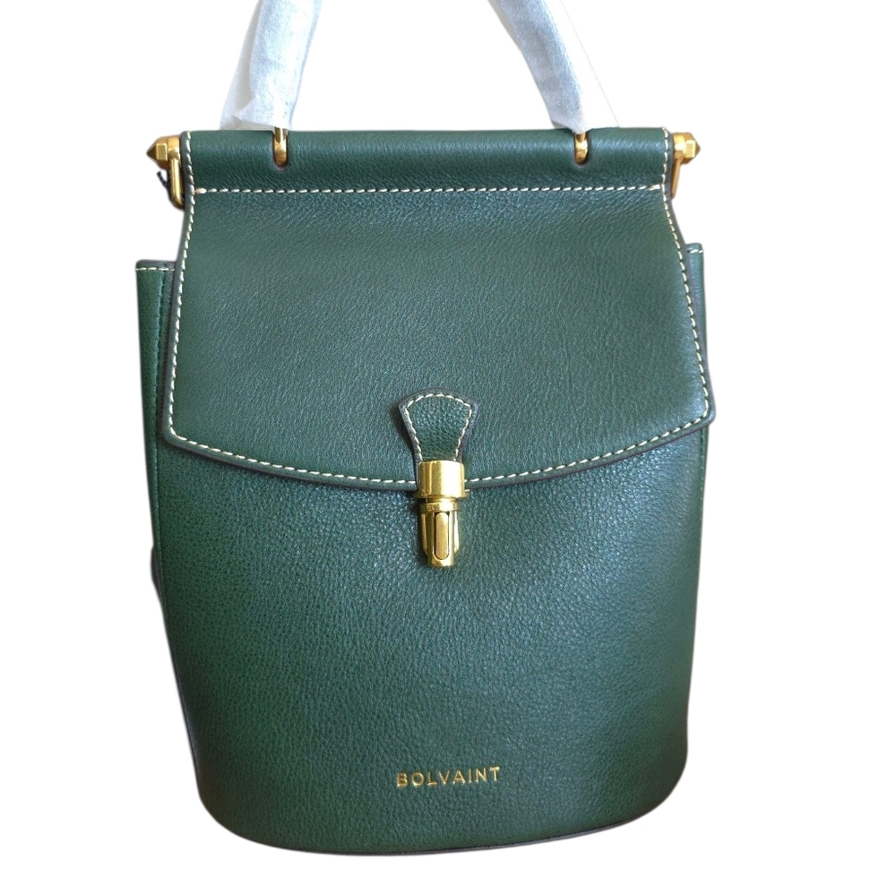 Bolvain The Françoise Backpack Deep Green Backpack/Hand Bag NWT